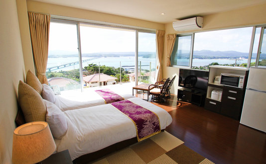 个人房冲绳县民宿 科里大洋山公寓酒店 -夹竹桃花房-    000      000